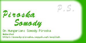 piroska somody business card